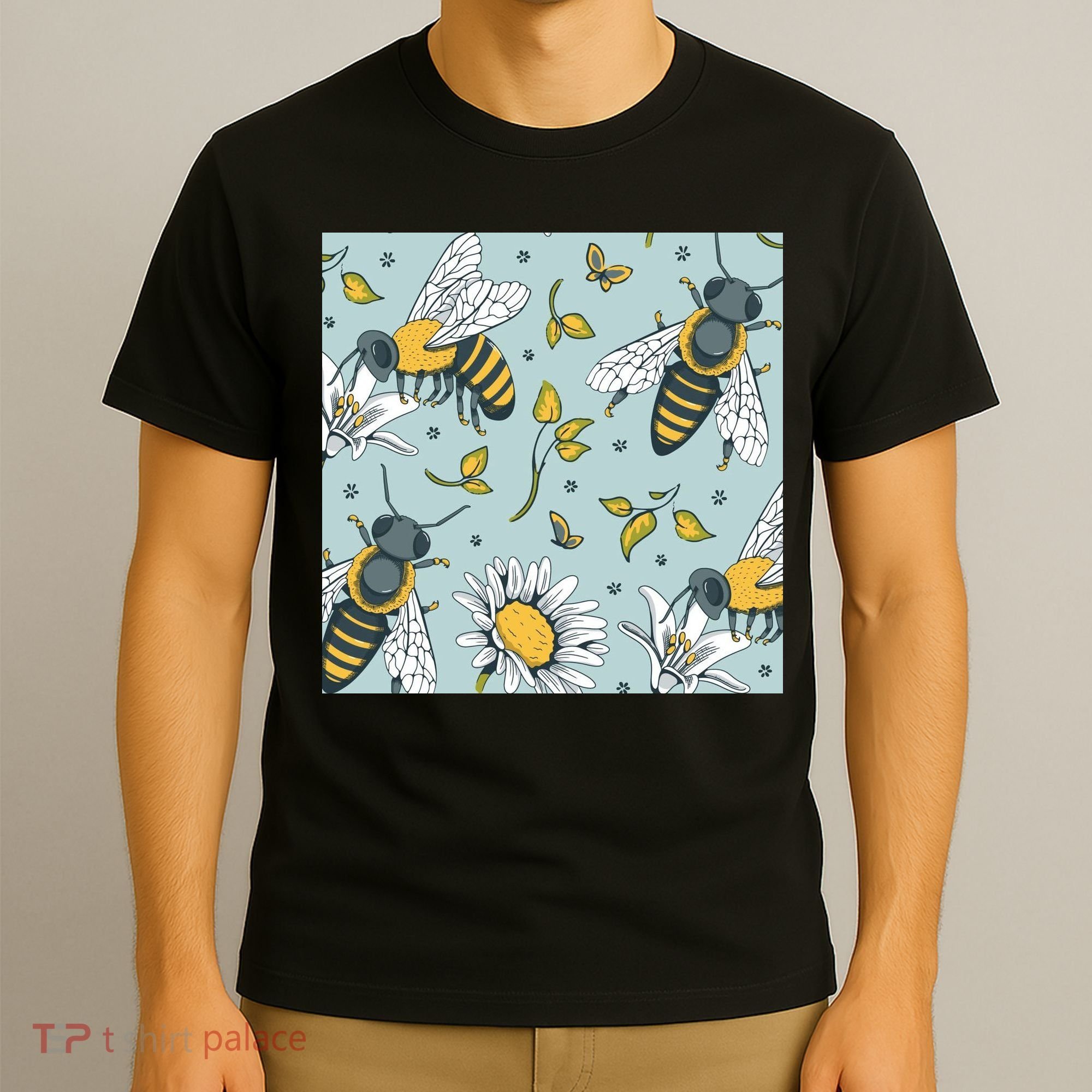 Vintage Bees Daisy Floral T-Shirt