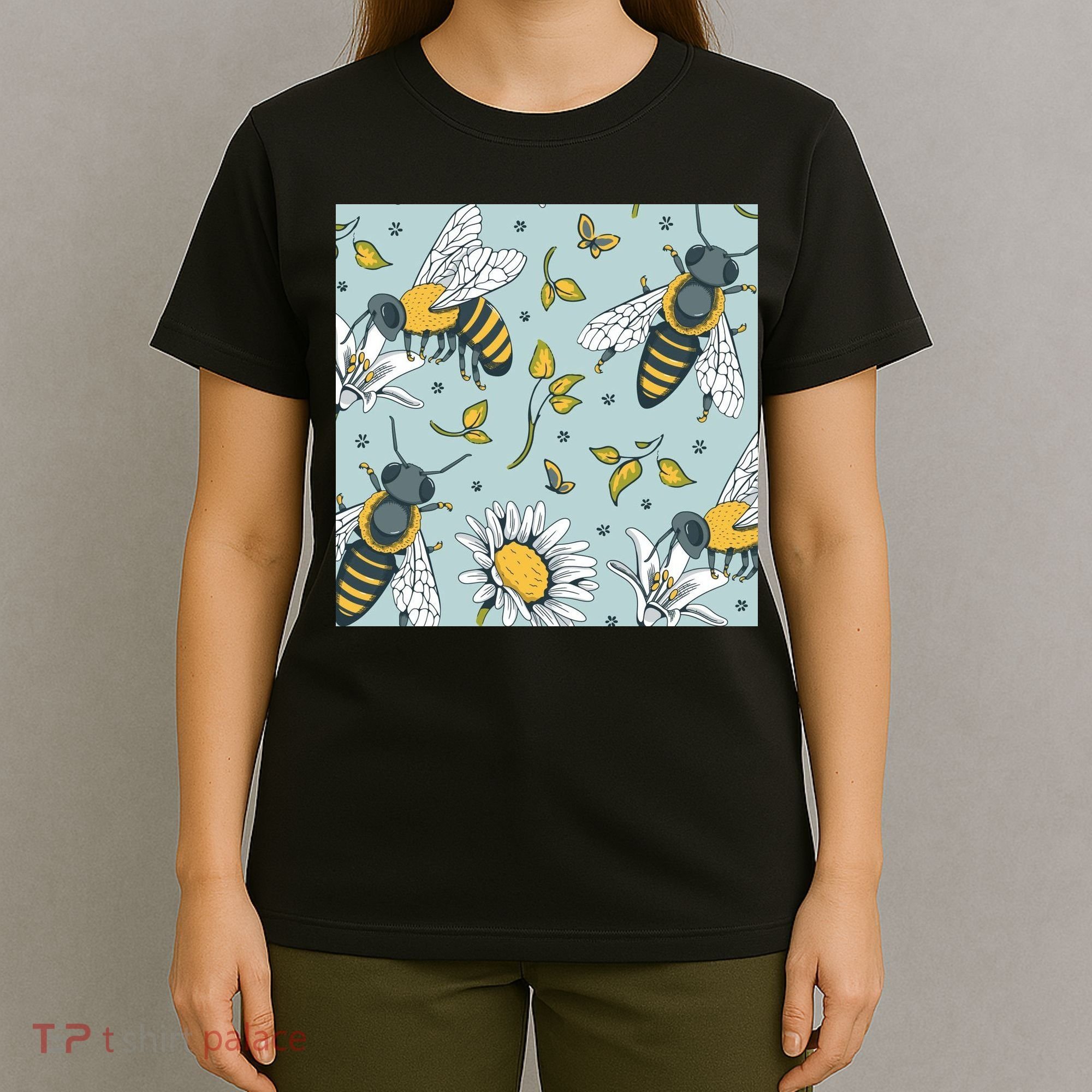 Vintage Bees Daisy Floral T-Shirt