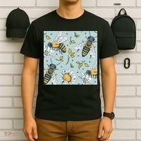 Vintage Bees Daisy Floral T-Shirt thumb 6