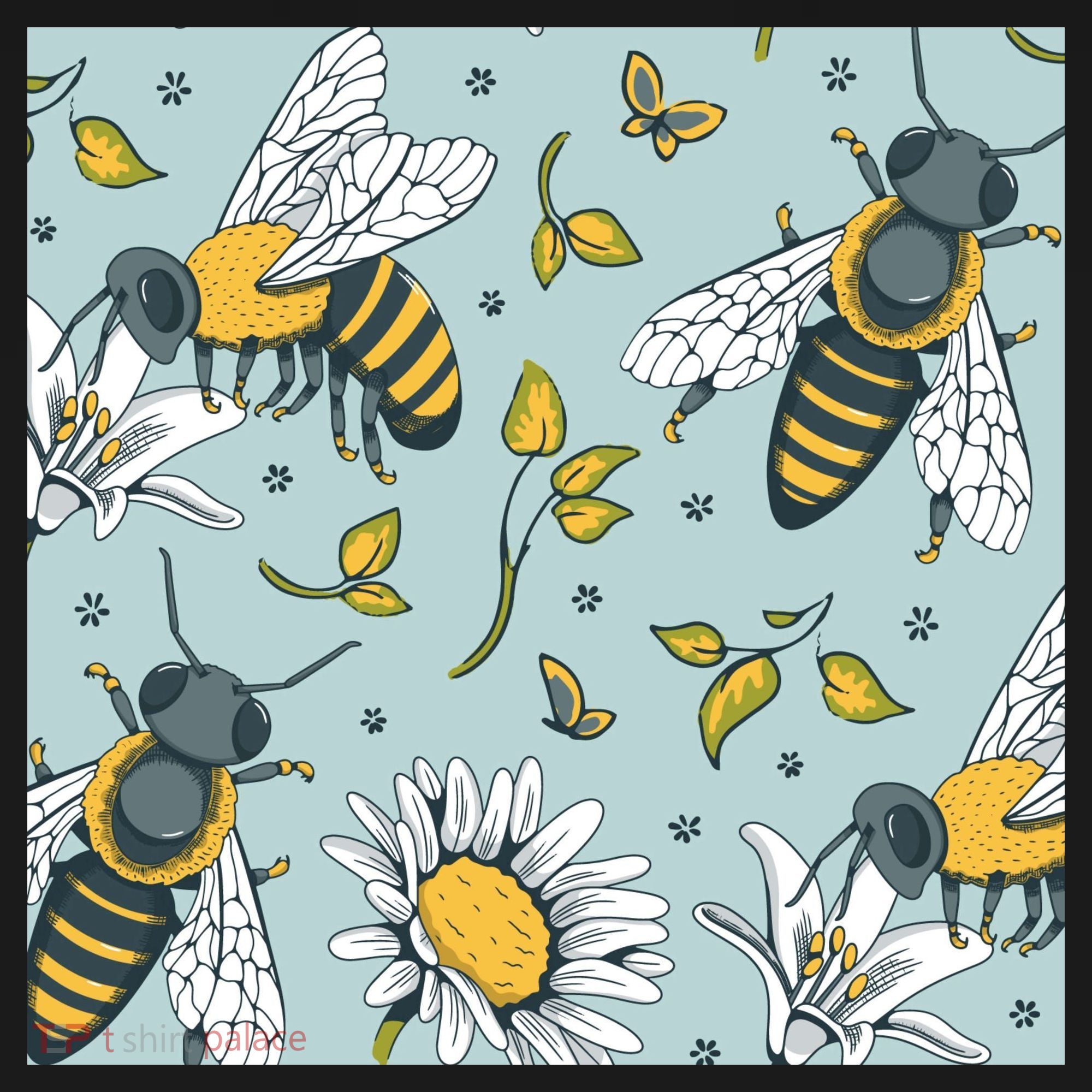 Vintage Bees Daisy Floral T-Shirt