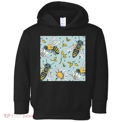 Vintage Bees Daisy Floral Toddler Hoodie