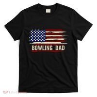 Vintage Bowling Dad American Usa Flag Bowler/Bowl Gift T-Shirt thumb 0