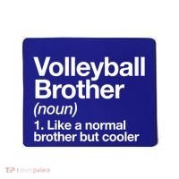 Volleyball Brother Definition Funny Sports Gift Mousepad thumb 0