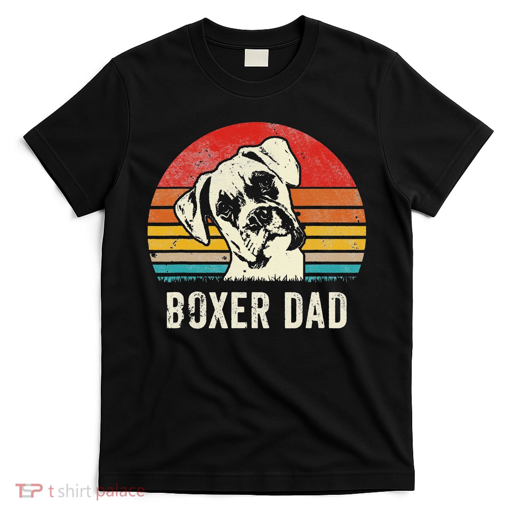 Vintage Boxer Dad Ever Daddy Gifts Dog Dad Father T-Shirt