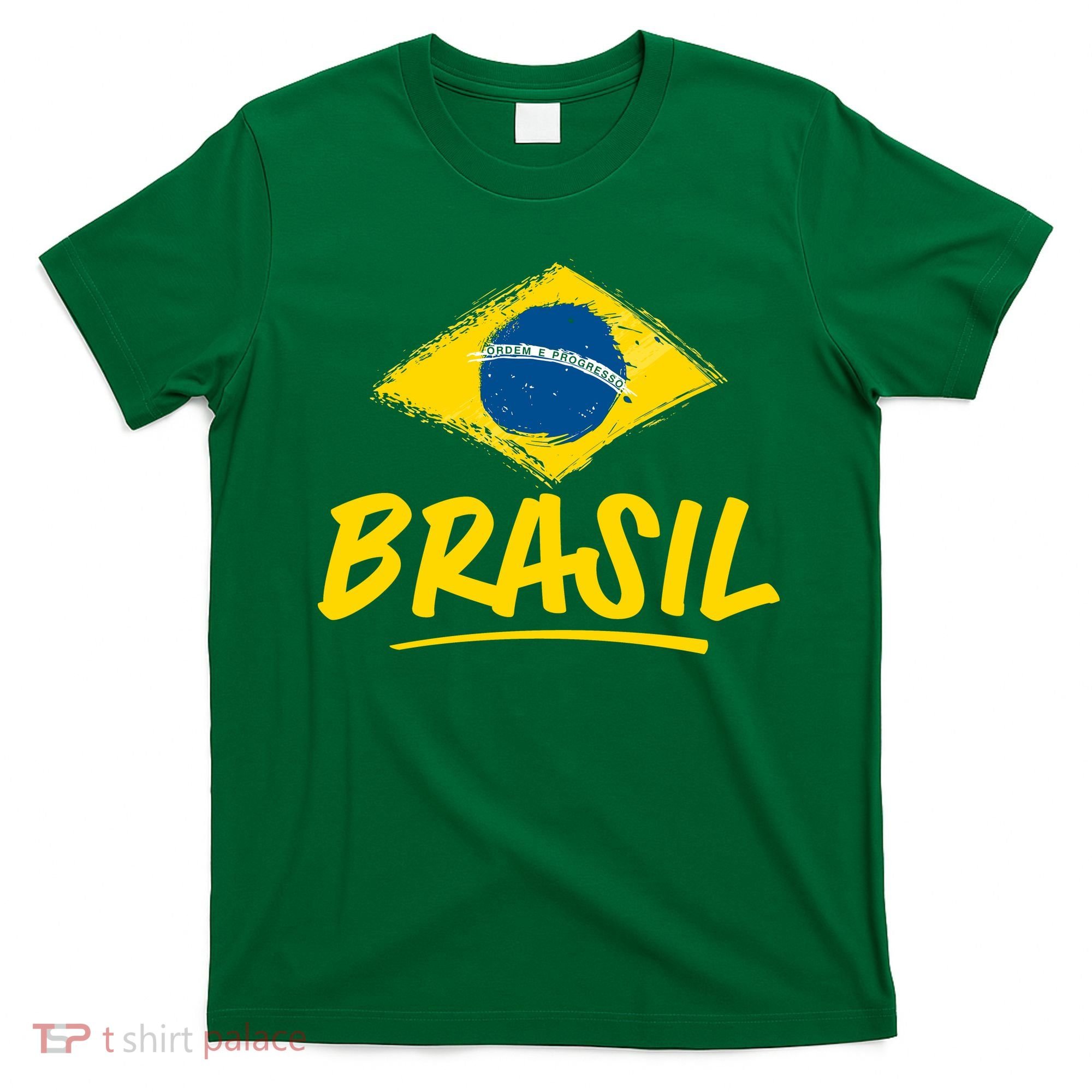 Vintage Brazil Flag Enthusiast Ordem E Progresso T-Shirt