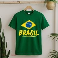 Vintage Brazil Flag Enthusiast Ordem E Progresso T-Shirt thumb 2
