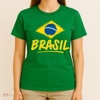 Vintage Brazil Flag Enthusiast Ordem E Progresso T-Shirt thumb 4