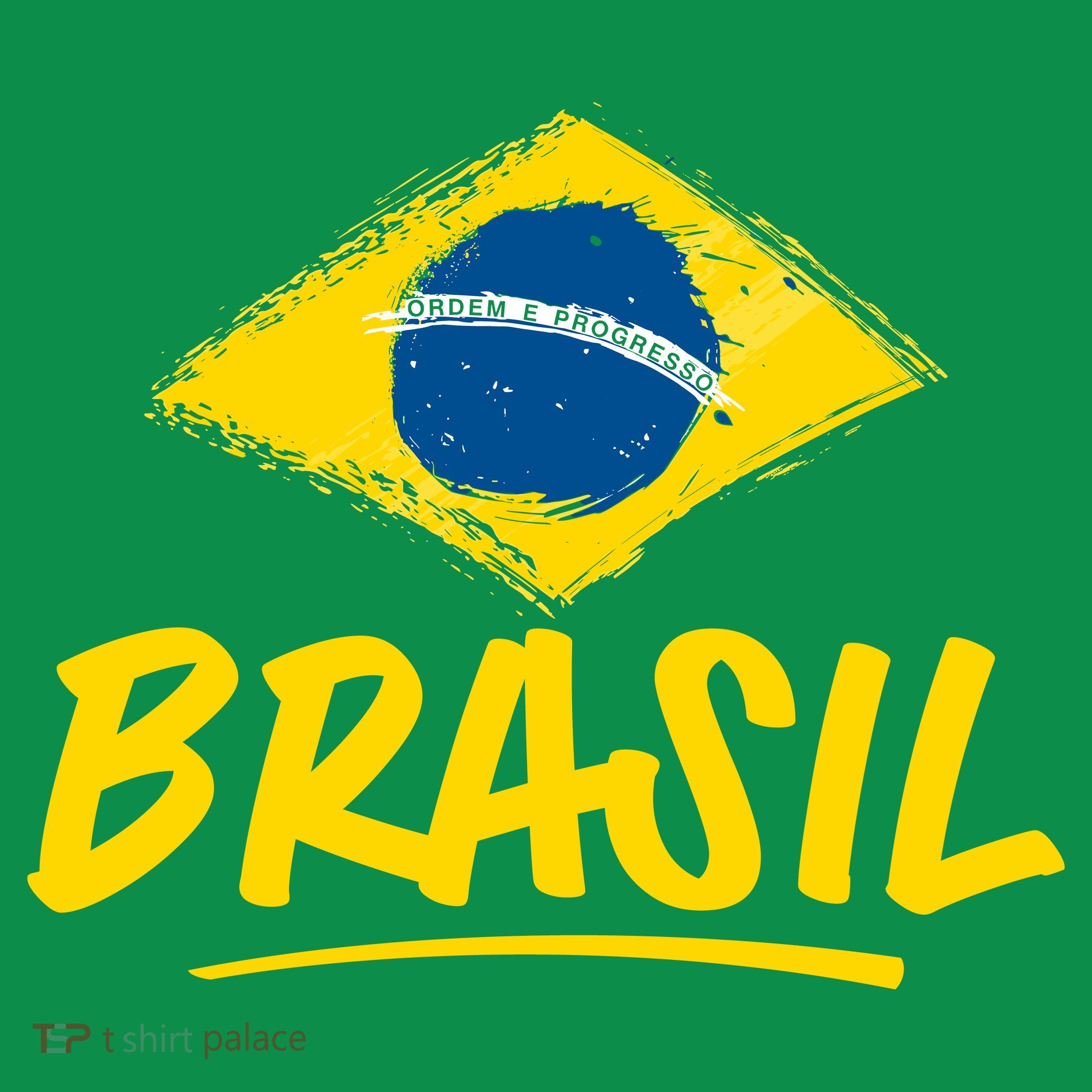 Vintage Brazil Flag Enthusiast Ordem E Progresso T-Shirt