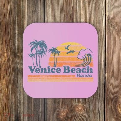 Venice Beach Florida Vintage Spring Break Vacation Retro Coaster
