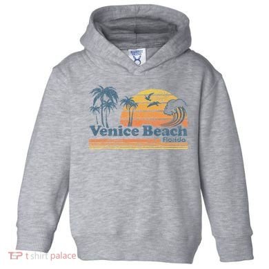 Venice Beach Florida Vintage Spring Break Vacation Retro Toddler Hoodie