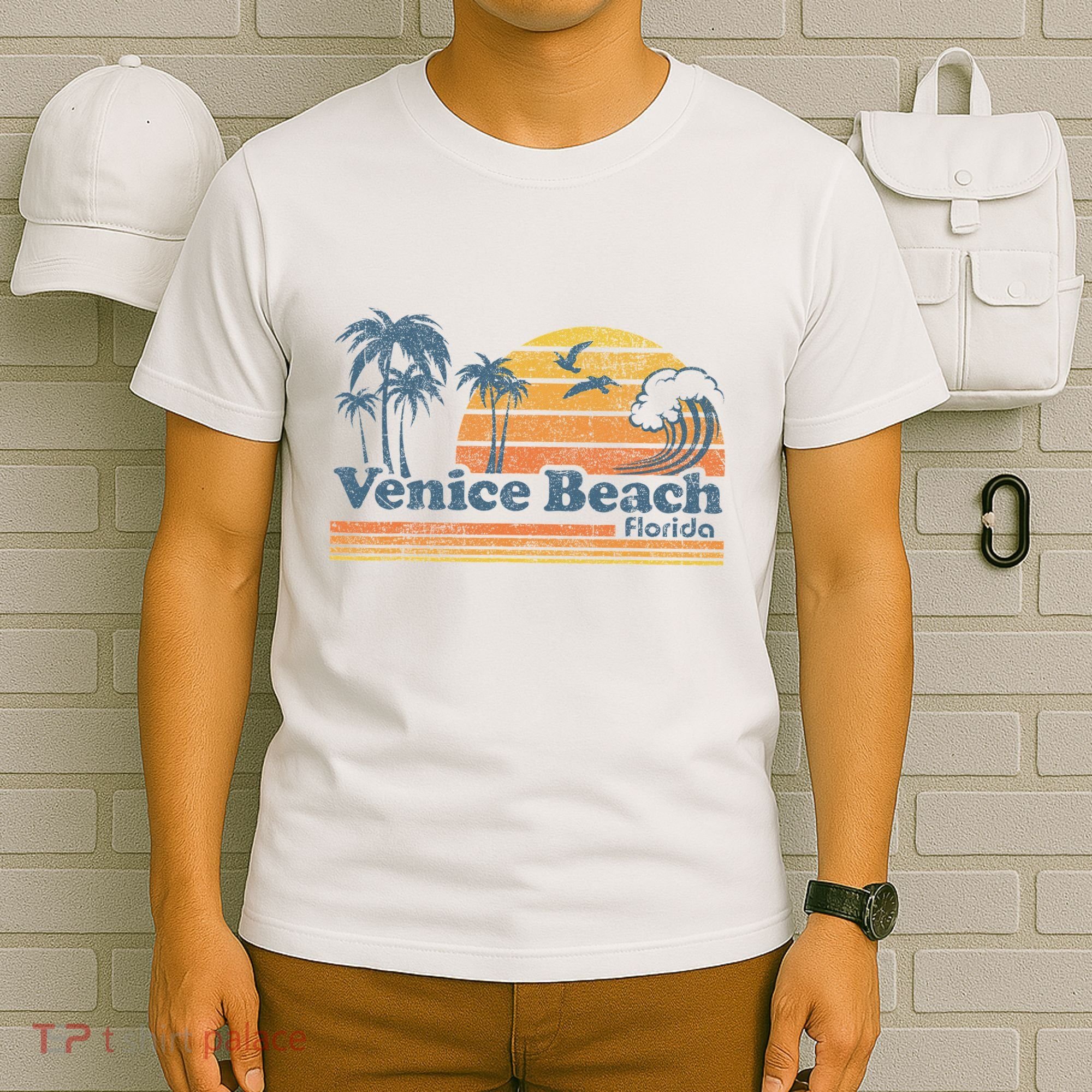Venice Beach Florida Vintage Spring Break Vacation Retro T-Shirt