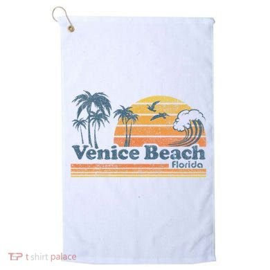 Venice Beach Florida Vintage Spring Break Vacation Retro Golf Towel