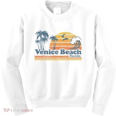 Venice Beach Florida Vintage Spring Break Vacation Retro Kids Sweatshirt
