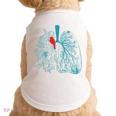 Vintage Boho Flower Floral Nature Lungs Doggie Tank