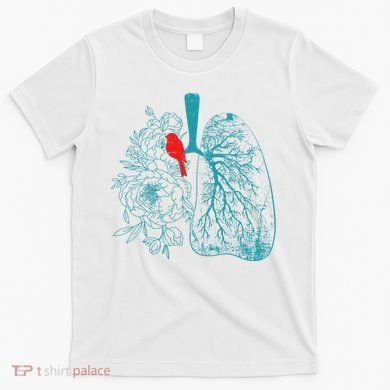 Vintage Boho Flower Floral Nature Lungs T-Shirt