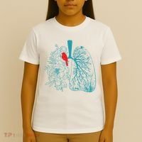 Vintage Boho Flower Floral Nature Lungs T-Shirt thumb 4