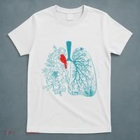Vintage Boho Flower Floral Nature Lungs T-Shirt thumb 5
