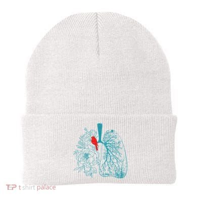 Vintage Boho Flower Floral Nature Lungs Beanie