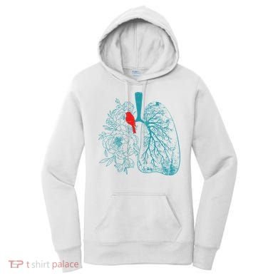 Vintage Boho Flower Floral Nature Lungs Women's Hoodie