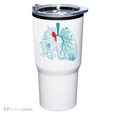 Vintage Boho Flower Floral Nature Lungs Tumbler