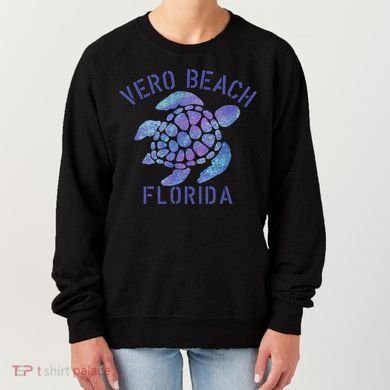 Vero Beach Fl Beach Design / Tribal Turtle Gift Women's Sweatshirt