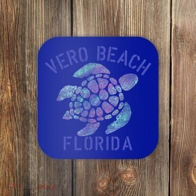 Vero Beach Fl Beach Design / Tribal Turtle Gift Coaster
