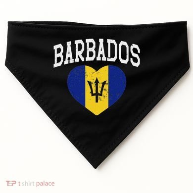 Vintage Barbados Flag Retrothrowback Athletic USA-Made Doggie Bandana