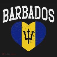 Vintage Barbados Flag Retrothrowback Athletic Hoodie thumb 2