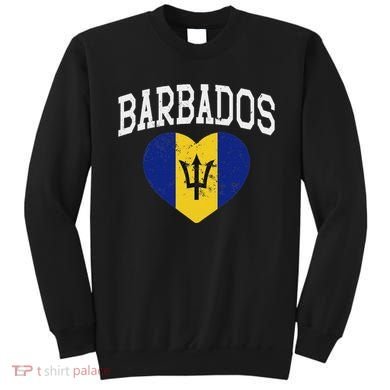 Vintage Barbados Flag Retrothrowback Athletic Sweatshirt