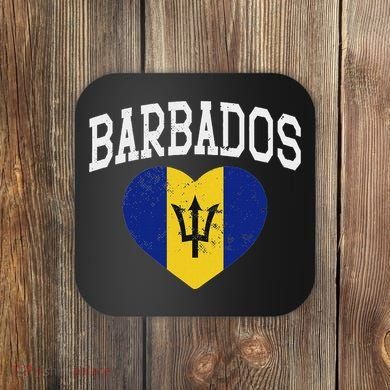 Vintage Barbados Flag Retrothrowback Athletic Coaster