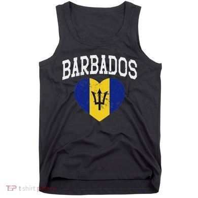 Vintage Barbados Flag Retrothrowback Athletic Tank Top