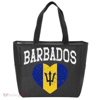 Vintage Barbados Flag Retrothrowback Athletic Tote Bag
