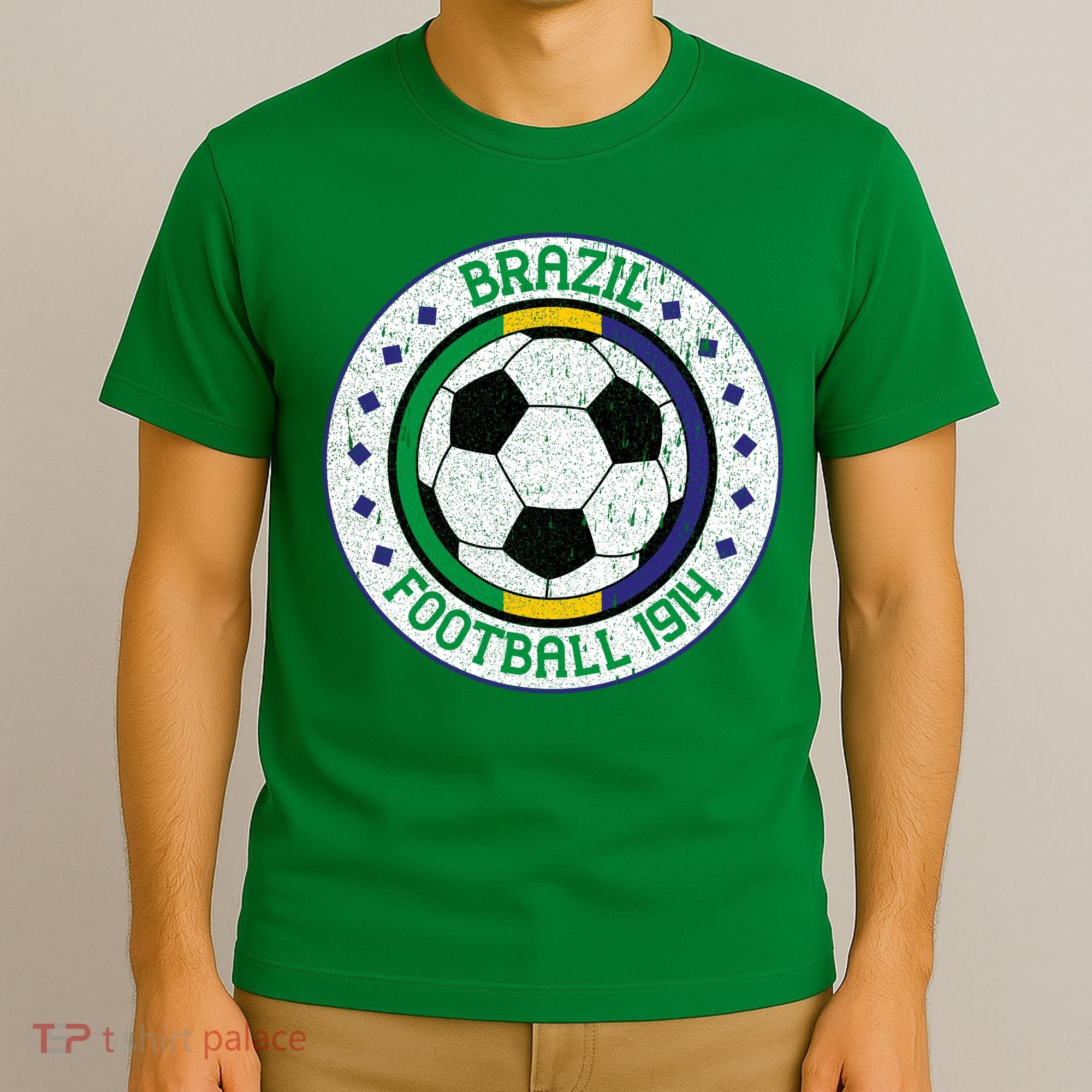 Vintage Brazil Football 1914 Soccer Fan T-Shirt
