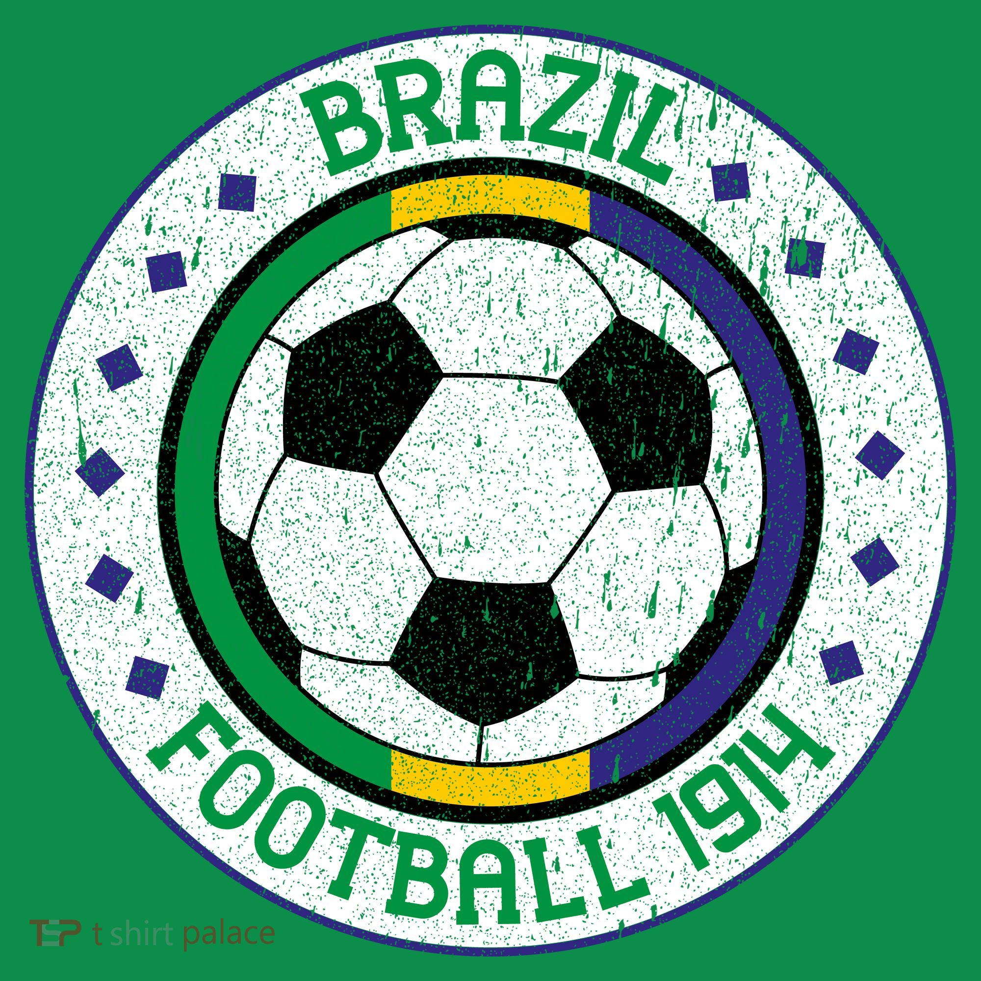Vintage Brazil Football 1914 Soccer Fan T-Shirt