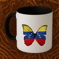 Venezuela Butterfly Flag Pride Venezuelan Flag Roots Funny Gift Coffee Mug thumb 2