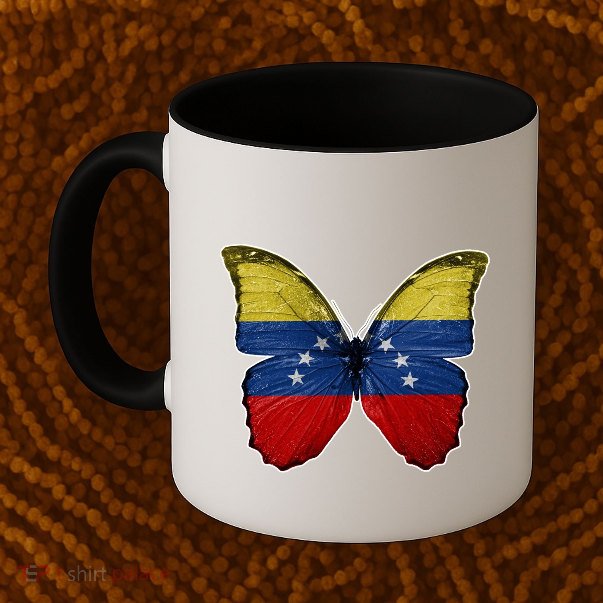 Venezuela Butterfly Flag Pride Venezuelan Flag Roots Funny Gift Coffee Mug