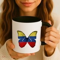Venezuela Butterfly Flag Pride Venezuelan Flag Roots Funny Gift Coffee Mug thumb 3