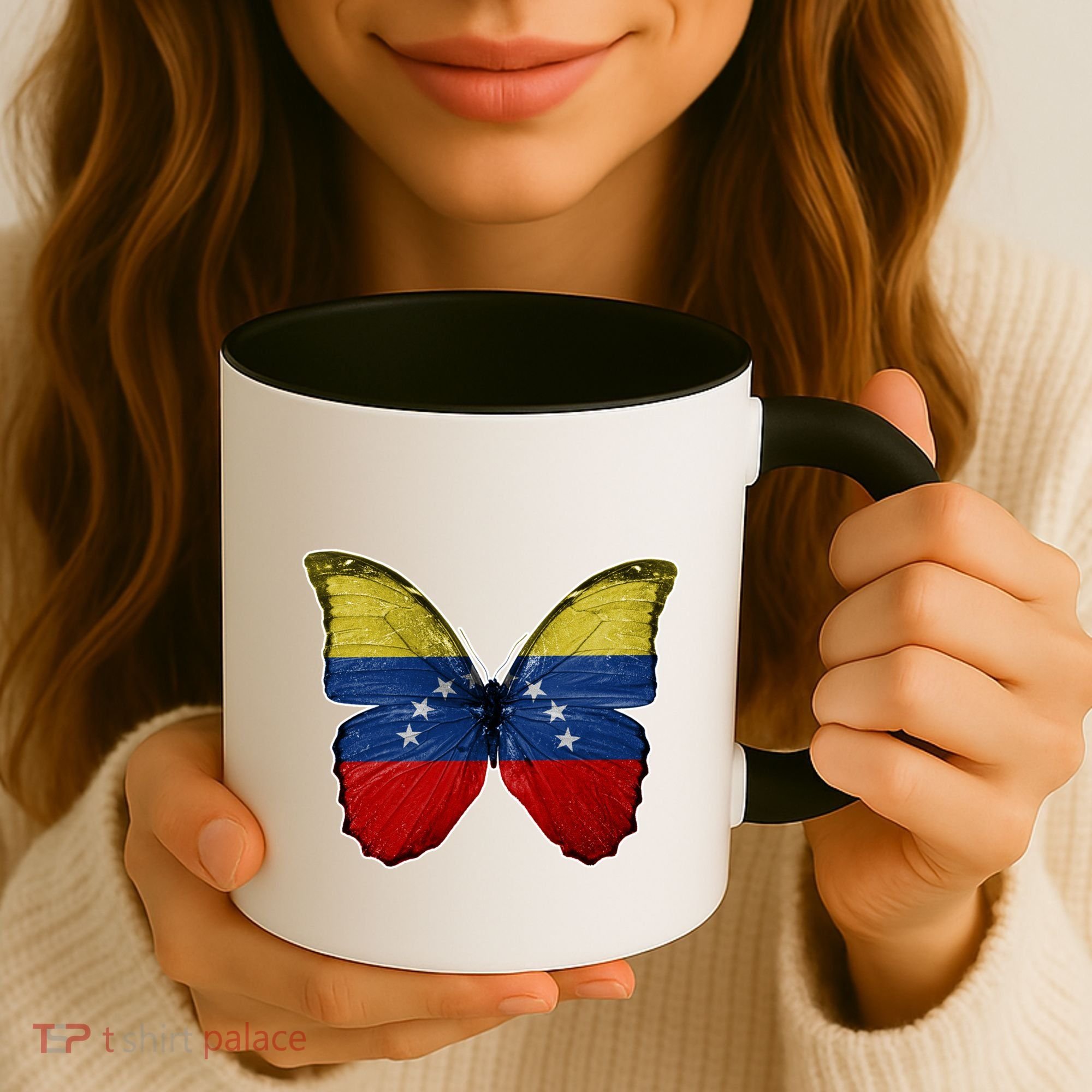 Venezuela Butterfly Flag Pride Venezuelan Flag Roots Funny Gift Coffee Mug