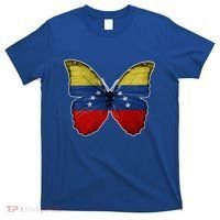Venezuela Butterfly Flag Pride Venezuelan Flag Roots Funny Gift T-Shirt thumb 0