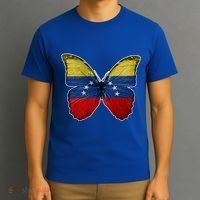 Venezuela Butterfly Flag Pride Venezuelan Flag Roots Funny Gift T-Shirt thumb 3