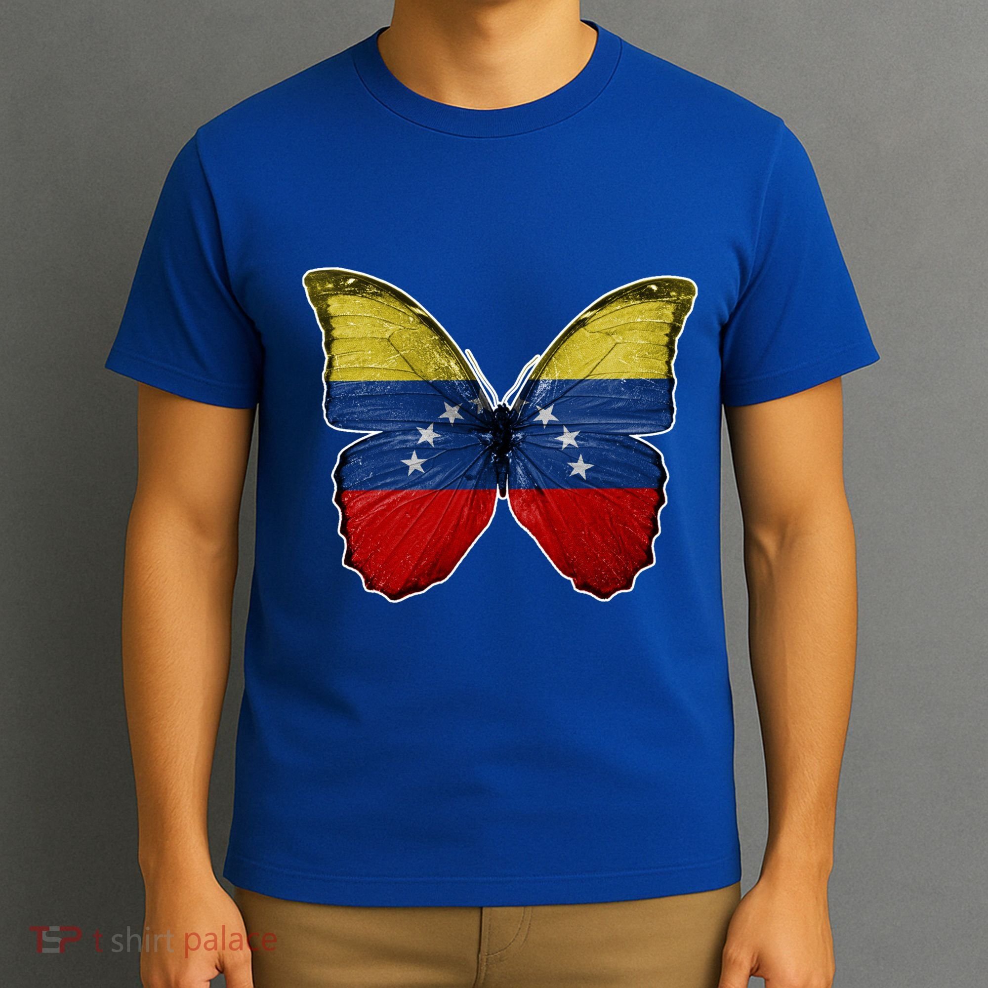 Venezuela Butterfly Flag Pride Venezuelan Flag Roots Funny Gift T-Shirt