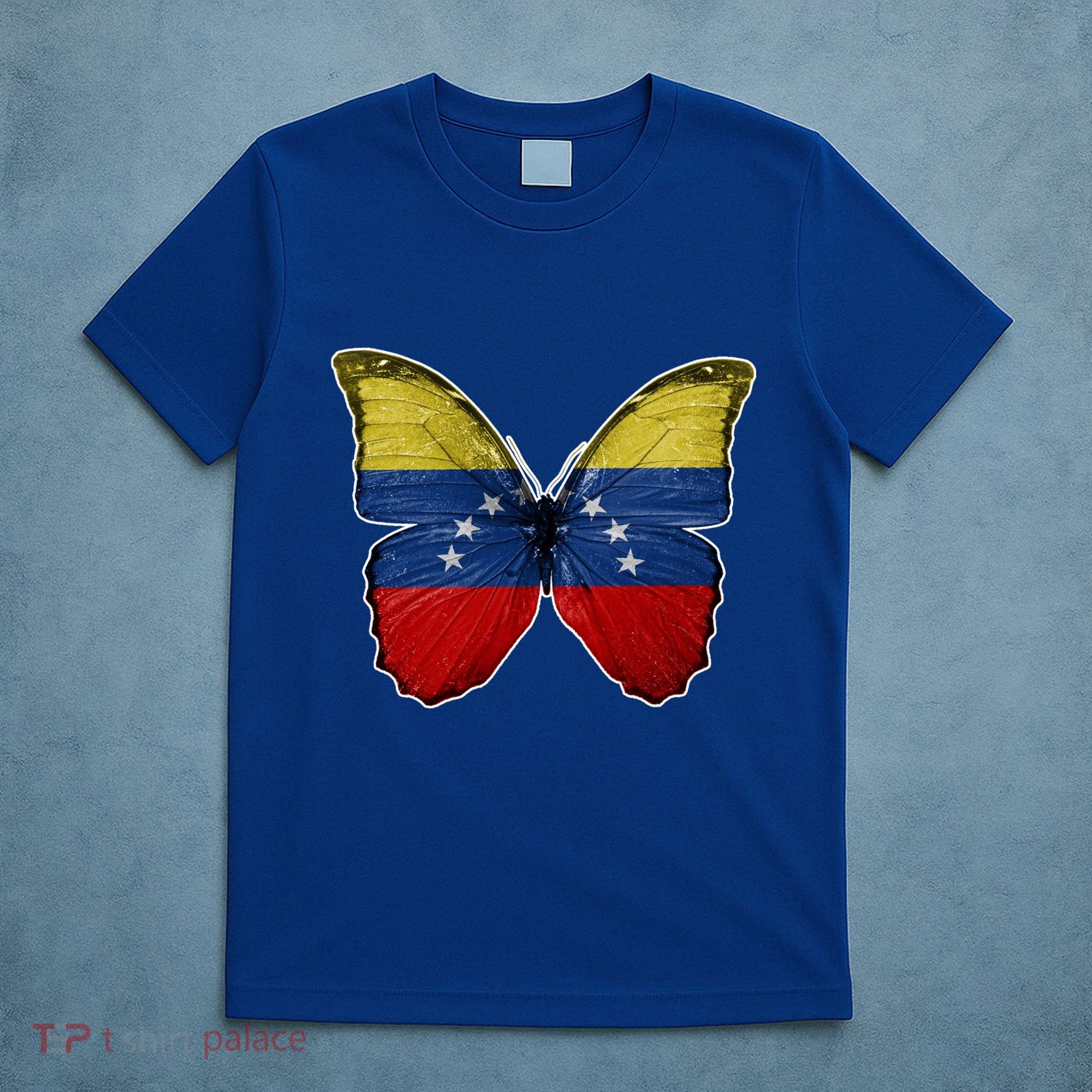 Venezuela Butterfly Flag Pride Venezuelan Flag Roots Funny Gift T-Shirt