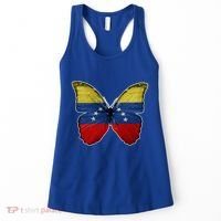 Venezuela Butterfly Flag Pride Venezuelan Flag Roots Funny Gift Women's Tank Top thumb 0