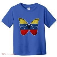 Venezuela Butterfly Flag Pride Venezuelan Flag Roots Funny Gift Toddler T-Shirt thumb 0