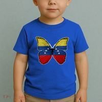 Venezuela Butterfly Flag Pride Venezuelan Flag Roots Funny Gift Toddler T-Shirt thumb 2