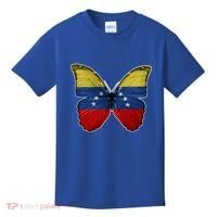 Venezuela Butterfly Flag Pride Venezuelan Flag Roots Funny Gift Kids T-Shirt thumb 0