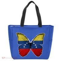 Venezuela Butterfly Flag Pride Venezuelan Flag Roots Funny Gift Tote Bag thumb 0