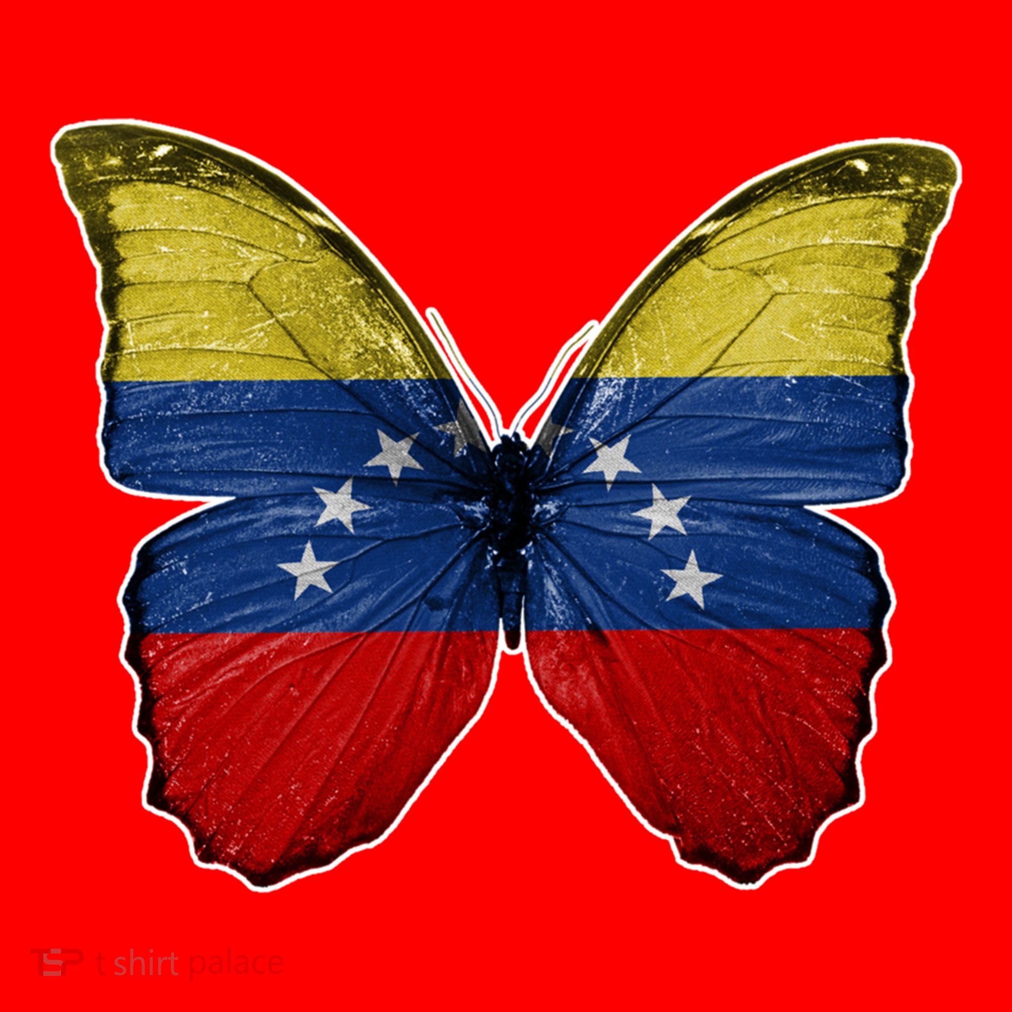Venezuela Butterfly Flag Pride Venezuelan Flag Roots Funny Gift Santa Hat