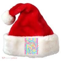 Vibrant Bass Fish Striped Retro Summer Beach Fishing Santa Hat thumb 0