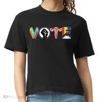 Vote Books Fist Ovaries Lgtbq Comfort Colors Boxy T-Shirt thumb 0